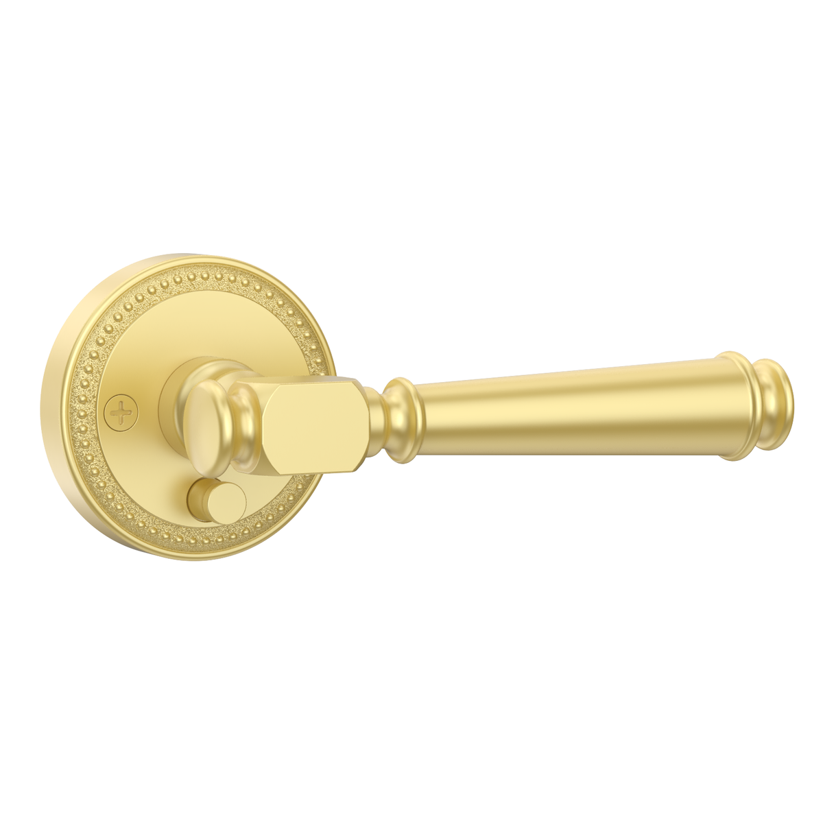 ZR12-054A Modern Heritage Champagne Bronze Door Levers | Beaded Privacy Lever (Privacy, Passage, Dummy)