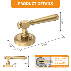 ZR12-054A Modern Heritage Champagne Bronze Door Levers | Beaded Privacy Lever (Privacy, Passage, Dummy)