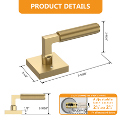 ZR01-098A Satin Champagne Bronze Door Levers, Knurled Square Rosette | Privacy, Passage, Dummy