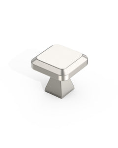 DESIGN1005 Sleek Modern Matte Black Cabinet Knobs | Beveled Edge Square Drawer Pulls