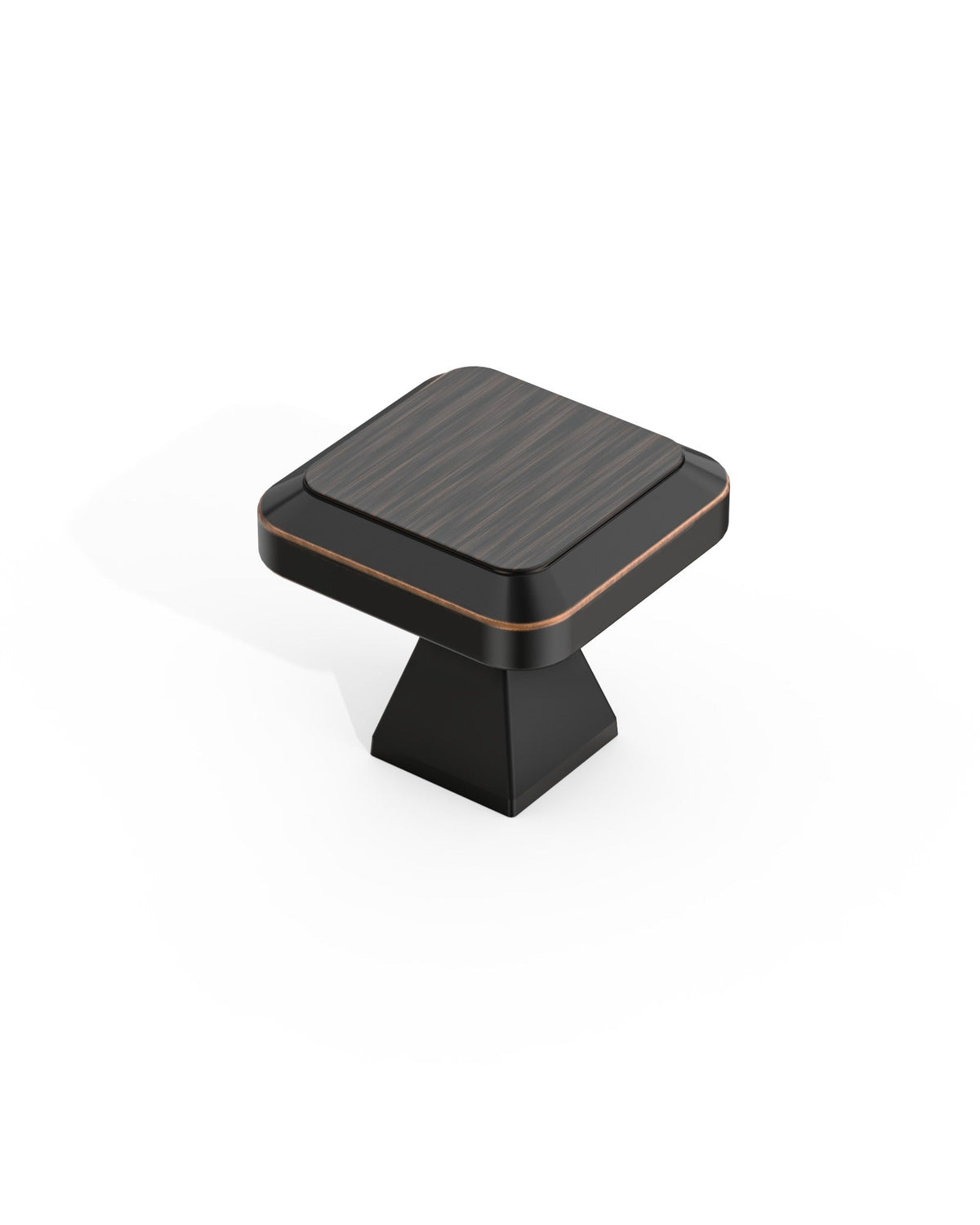 DESIGN1005 Sleek Modern Matte Black Cabinet Knobs | Beveled Edge Square Drawer Pulls