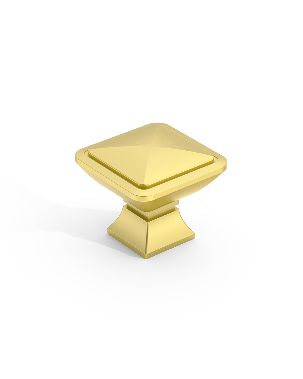 DESIGN1459 Matte Black Pyramid Square Knob for Luxury Kitchens (1" x 1")