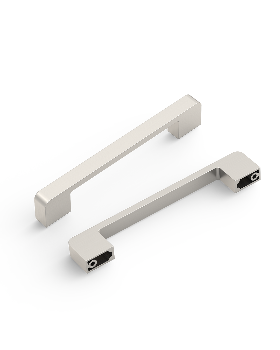 DESIGN2328 Solid Metal Minimalist Pulls | Flat Panel & Modern Shaker Cabinets (5", Matte Black)