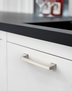 DESIGN2461 Matte Black Solid Metal Transitional Arch Pull for Kitchen & Bath | 3-3/4" Cabinet Handles
