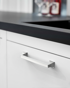 DESIGN2461 Matte Black Solid Metal Transitional Arch Pull for Kitchen & Bath | 3-3/4" Cabinet Handles