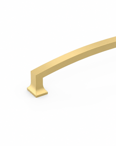 DESIGN3781 Champagne Bronze Curved Cabinet Handles - Heavy-Duty Square Foot Drawer Hardware (5" )