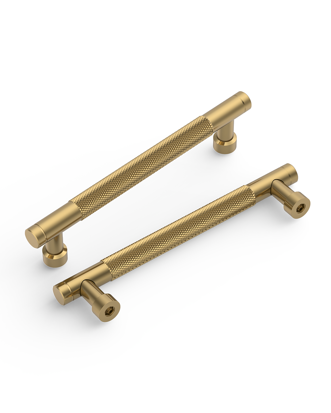 DESIGN4483 Champagne Bronze Knurled Cabinet Handles - Heavy-Duty Modern Drawer Pulls (5")