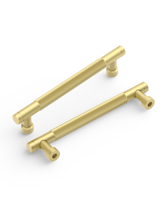 DESIGN4483 Champagne Bronze Knurled Cabinet Handles - Heavy-Duty Modern Drawer Pulls (5")
