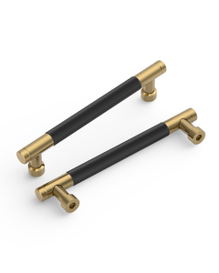 DESIGN4483 Champagne Bronze Knurled Cabinet Handles - Heavy-Duty Modern Drawer Pulls (5")