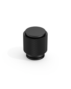 DESIGN4483 Solid Metal Knurled Cylinder Knob for Luxury Kitchens | 1" Diameter, Brushed Satin Nickel