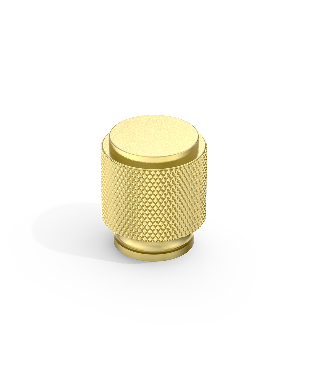 DESIGN4483 Solid Metal Knurled Cylinder Knob for Luxury Kitchens | 1" Diameter, Brushed Satin Nickel