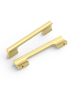 Design4504 Matte Black Solid Metal Concave Bar Pull for Modern Kitchens (5" Hole Center)