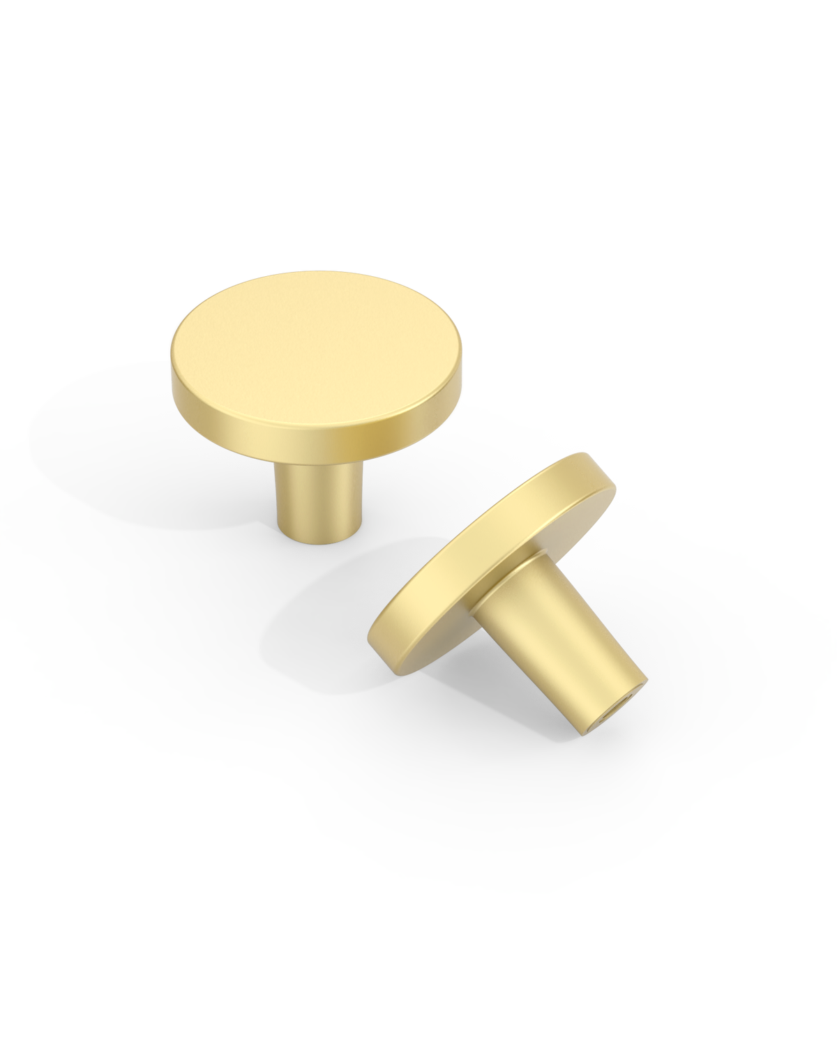 DESIGN1007 Warm Minimalist Flat Disc Cabinet Knobs
