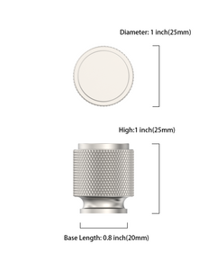 DESIGN4483 Solid Metal Knurled Cylinder Knob for Luxury Kitchens | 1" Diameter, Brushed Satin Nickel
