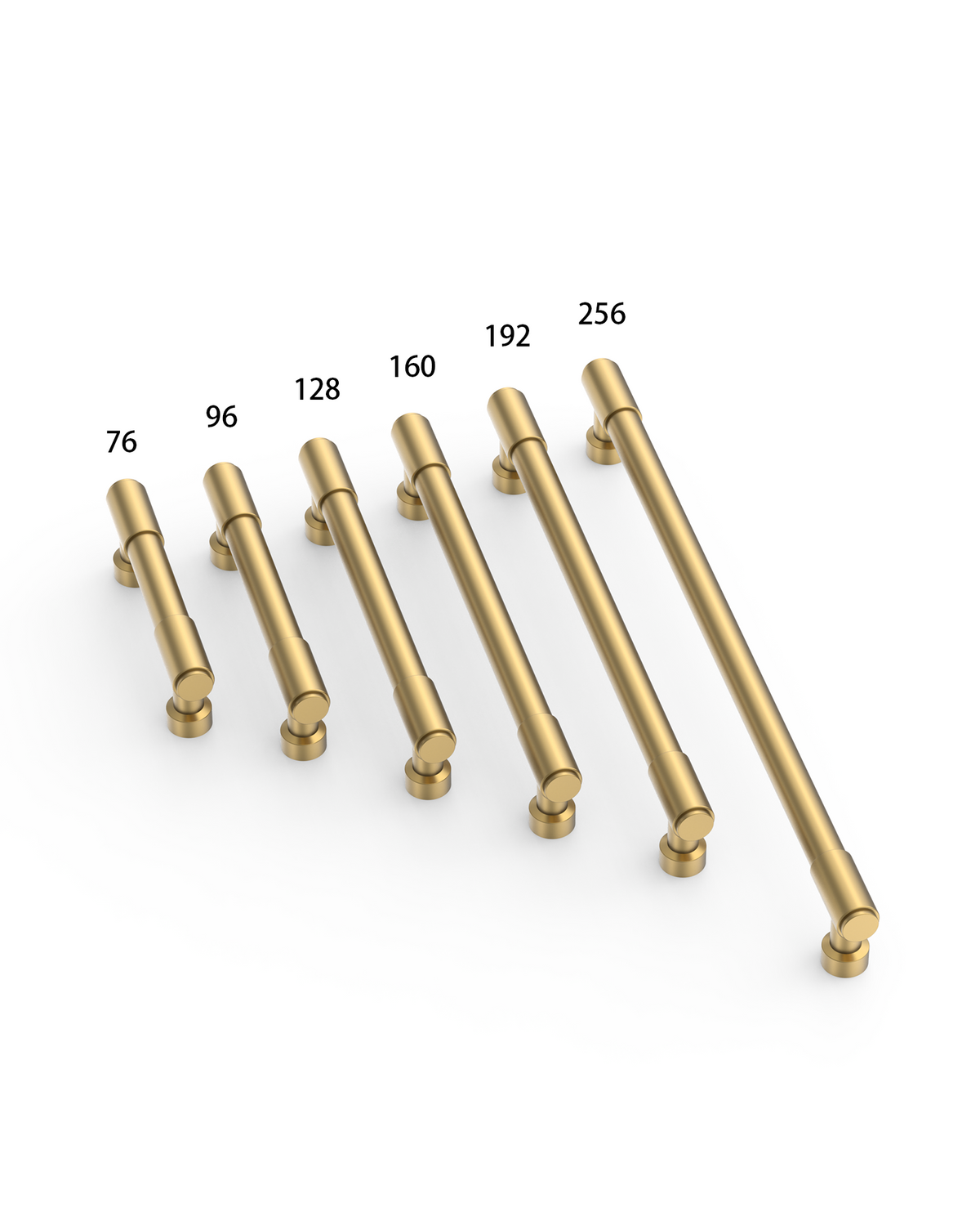 DESIGN4592 Matte Black Stepped Cabinet Handles | Heavy-Duty Modern Cylindrical Pulls (5" / 128mm)