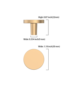 DESIGN1007 Warm Minimalist Flat Disc Cabinet Knobs