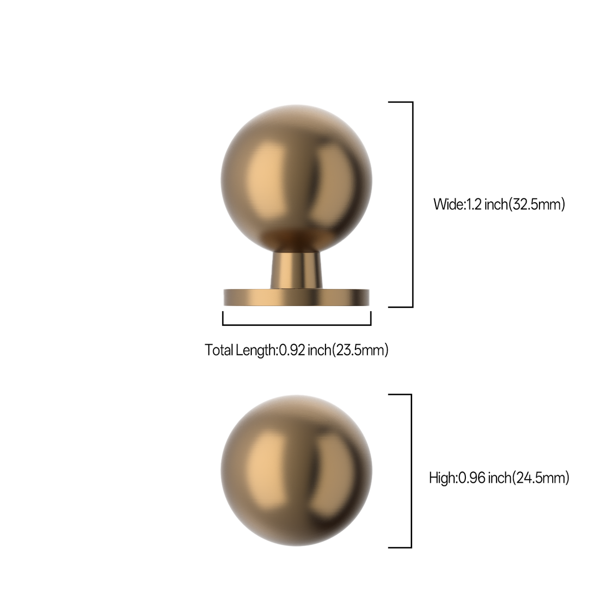 DESIGN1038 Classic Round Rose Ball Cabinet Knobs