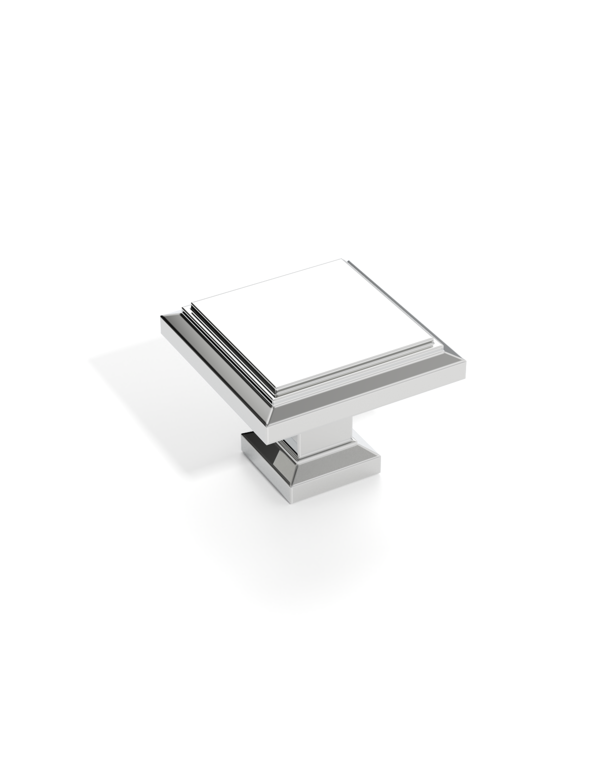 DESIGN1071 Matte Black Modern Square Knobs - Heavy-Duty Kitchen & Dresser Hardware | 1.26" Length
