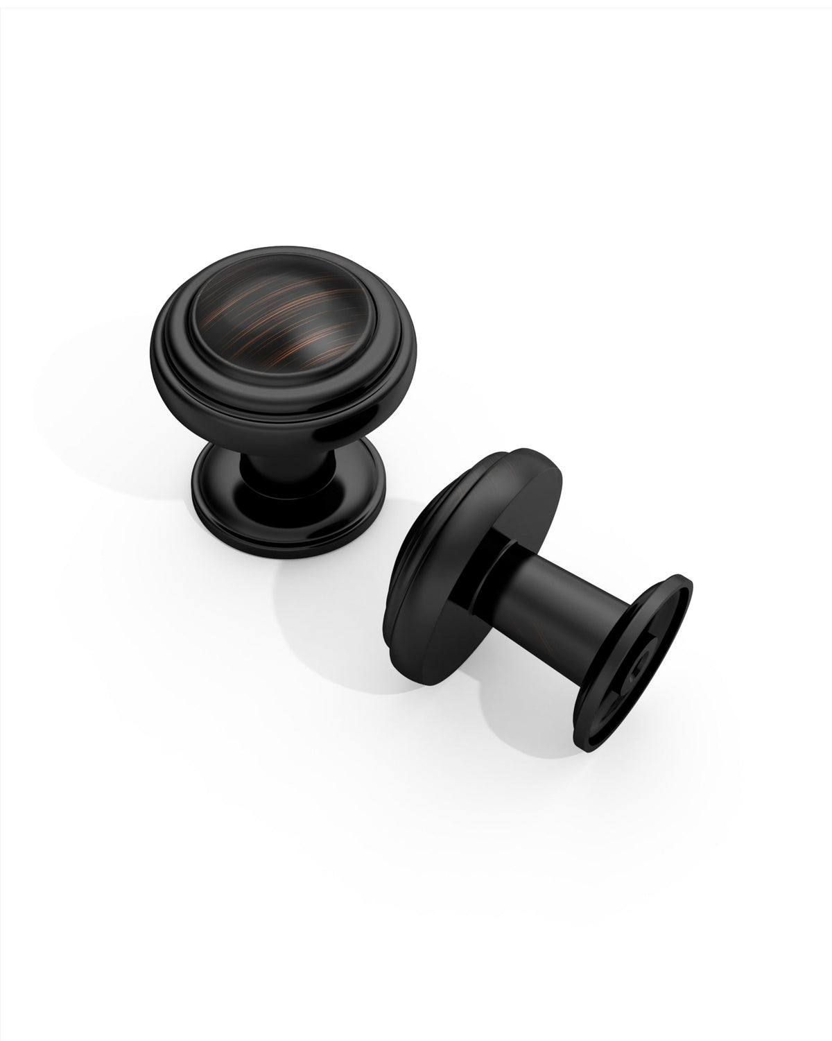 DESIGN1128 Mushroom Knobs for Rustic Shaker Cabinets | 1.3" Diameter, Antique Brass