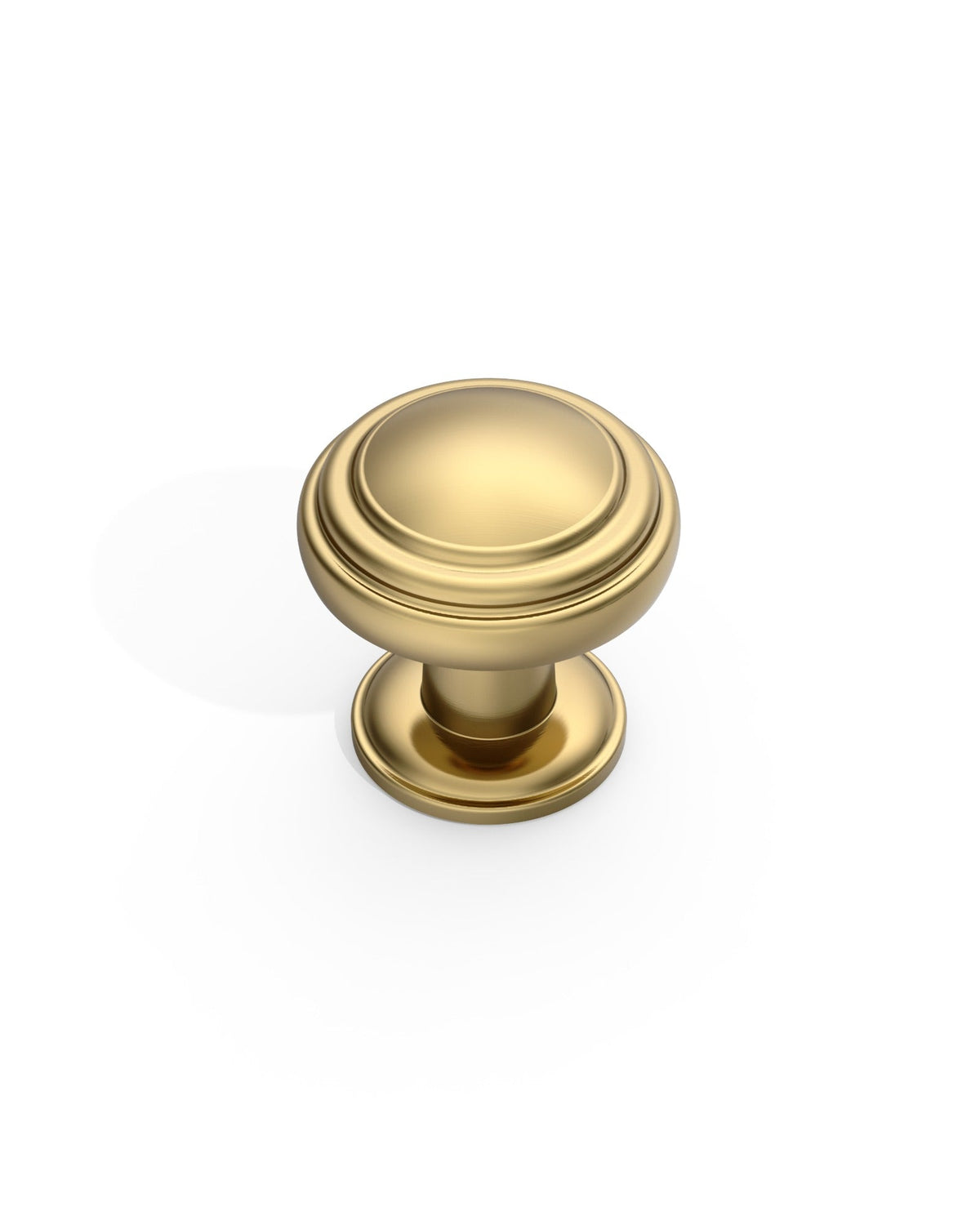 DESIGN1128 Mushroom Knobs for Rustic Shaker Cabinets | 1.3" Diameter, Antique Brass