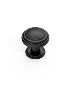 DESIGN1128 Mushroom Knobs for Rustic Shaker Cabinets | 1.3" Diameter, Antique Brass