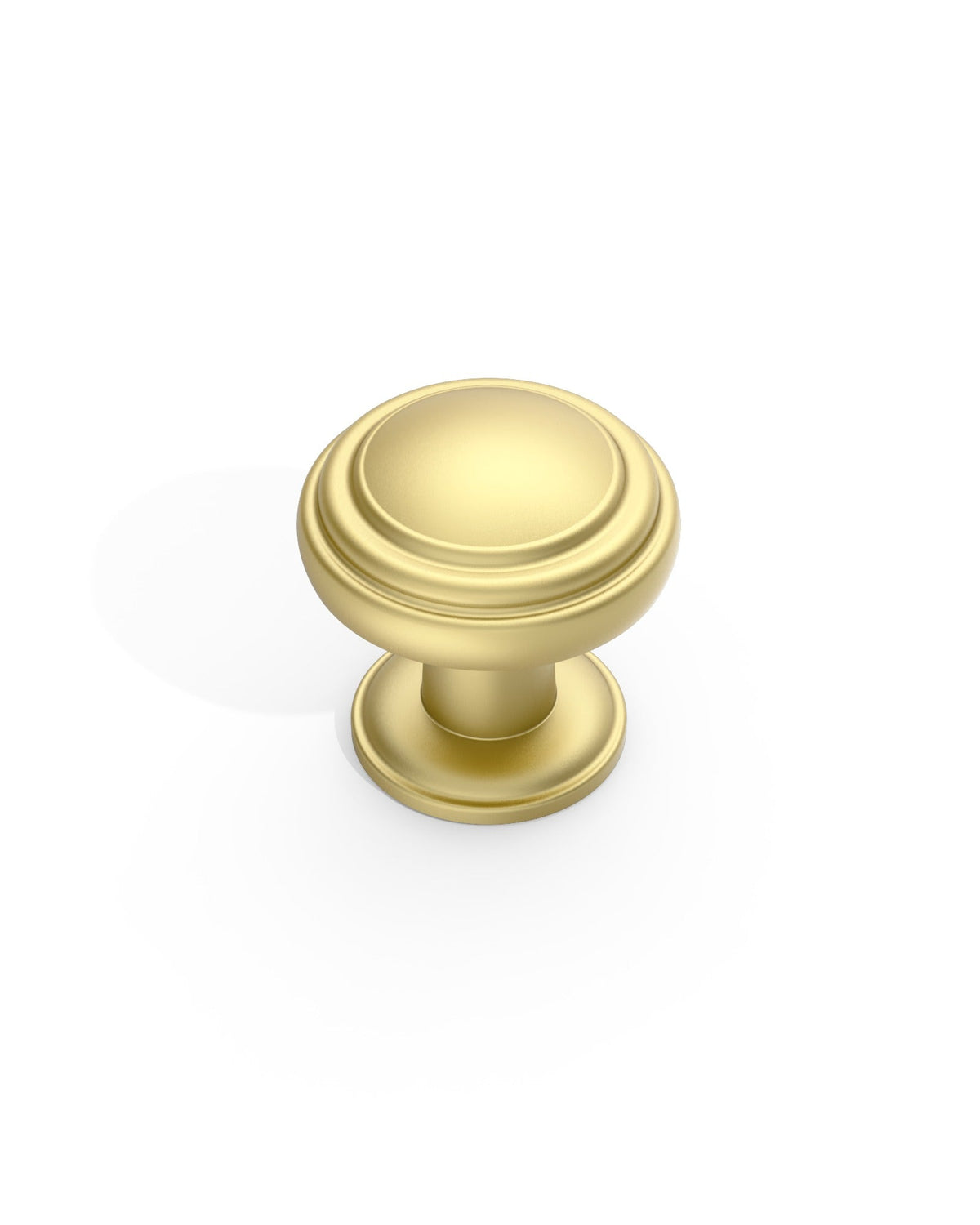 DESIGN1128 Mushroom Knobs for Rustic Shaker Cabinets | 1.3" Diameter, Antique Brass
