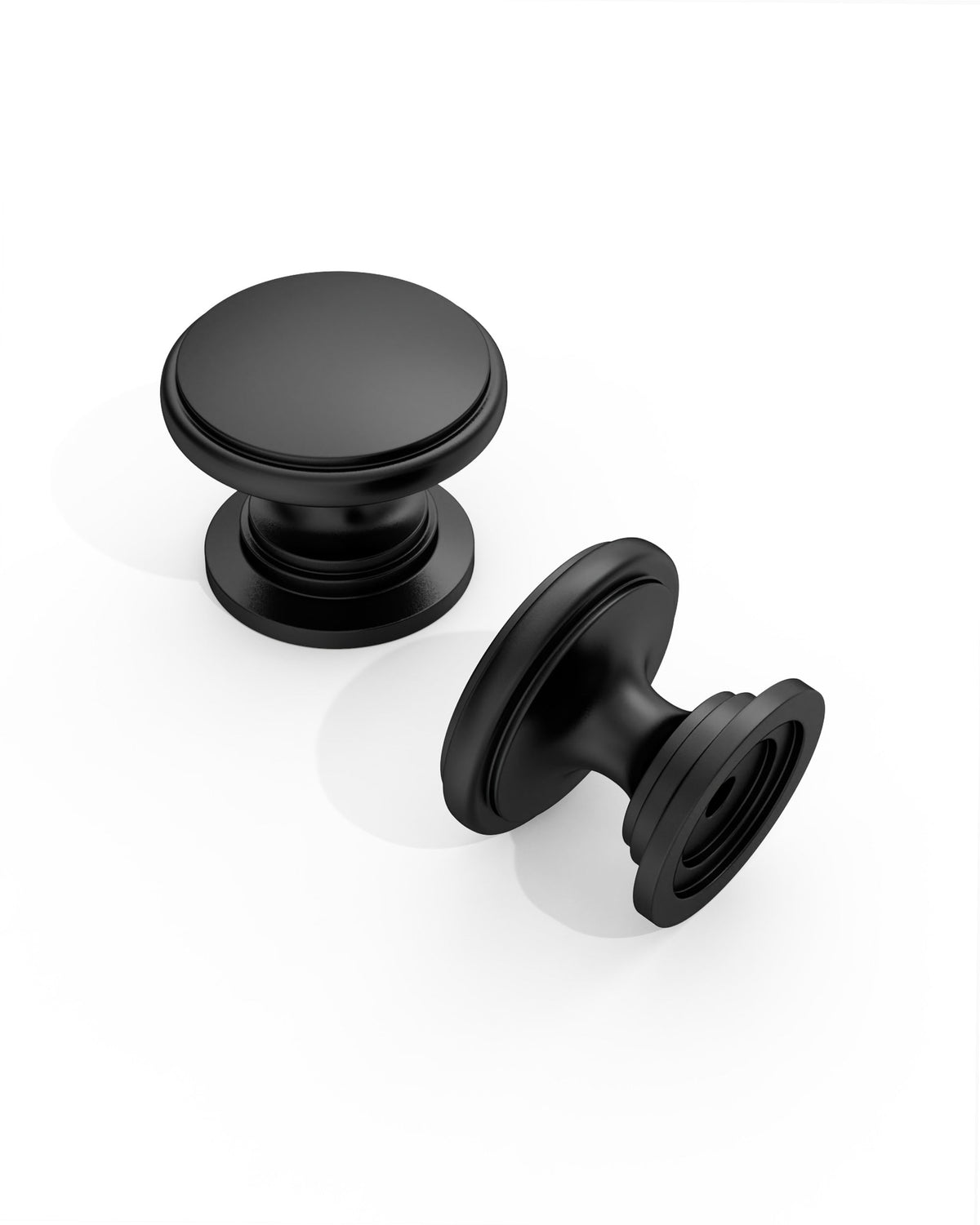 DESIGN1192 Brushed Gold Button Knobs for White & Navy Blue Cabinets | 1.18" Wide