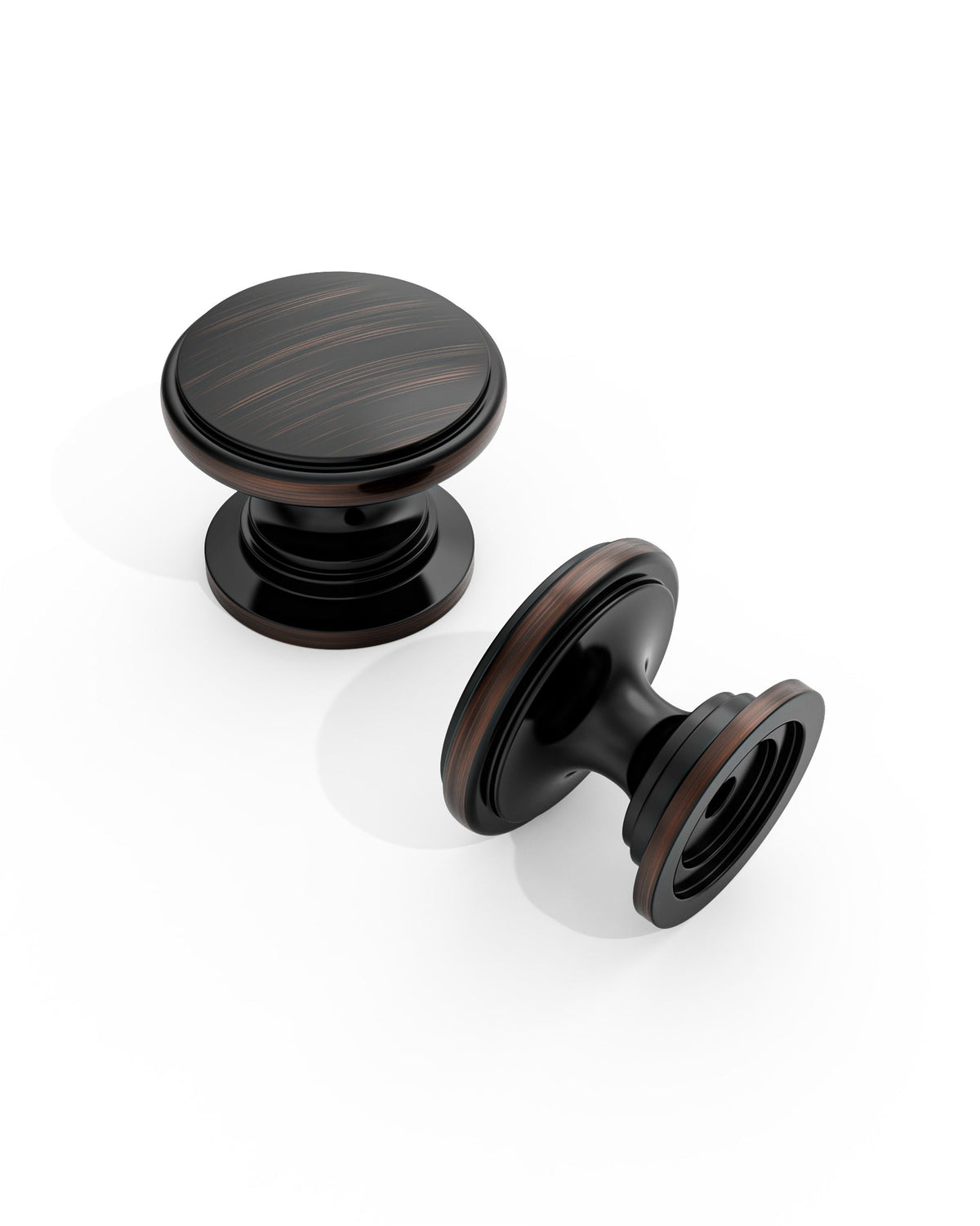 DESIGN1192 Brushed Gold Button Knobs for White & Navy Blue Cabinets | 1.18" Wide