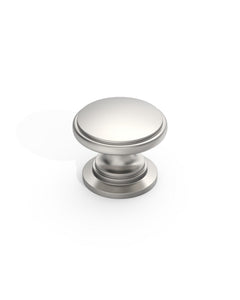 DESIGN1192 Brushed Gold Button Knobs for White & Navy Blue Cabinets | 1.18" Wide