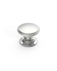 DESIGN1192 Brushed Gold Button Knobs for White & Navy Blue Cabinets | 1.18" Wide
