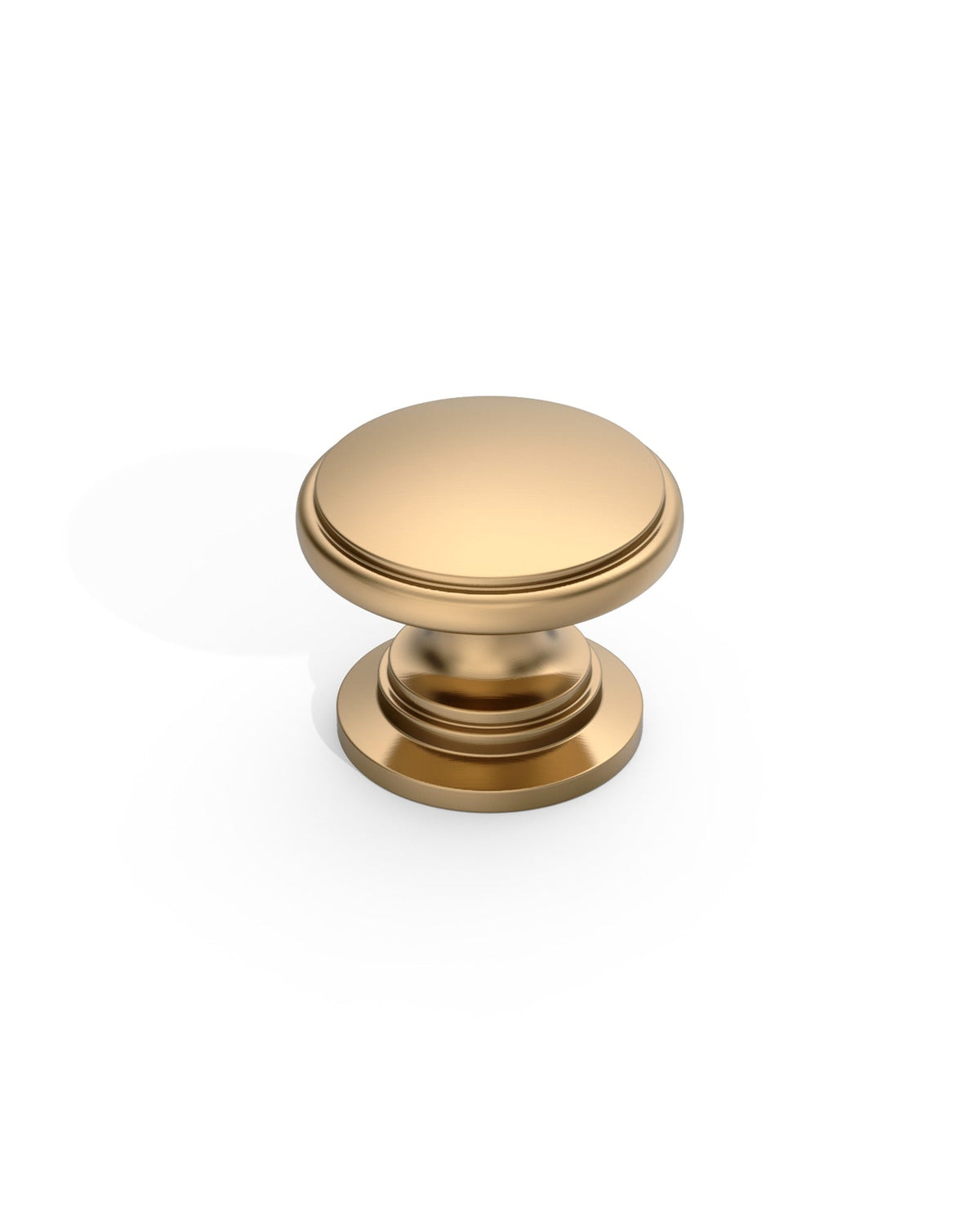 DESIGN1192 Brushed Gold Button Knobs for White & Navy Blue Cabinets | 1.18" Wide