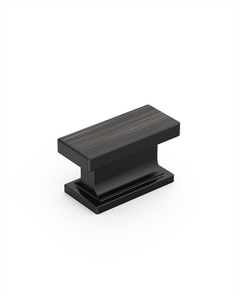 DESIGN2891 Solid Metal Square Cabinet Knobs for Modern Kitchen | 1.5" Length, Matte Black