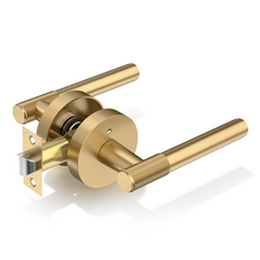 ZR02-123A Champagne Bronze Door Handle Knurled Lever Modern Style | Privacy, Passage, Dummy