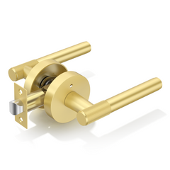 ZR02-123A Champagne Bronze Door Handle Knurled Lever Modern Style | Privacy, Passage, Dummy