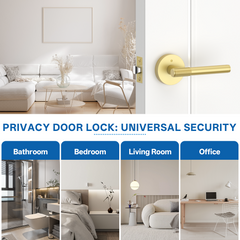 ZR02-123A Champagne Bronze Door Handle Knurled Lever Modern Style | Privacy, Passage, Dummy