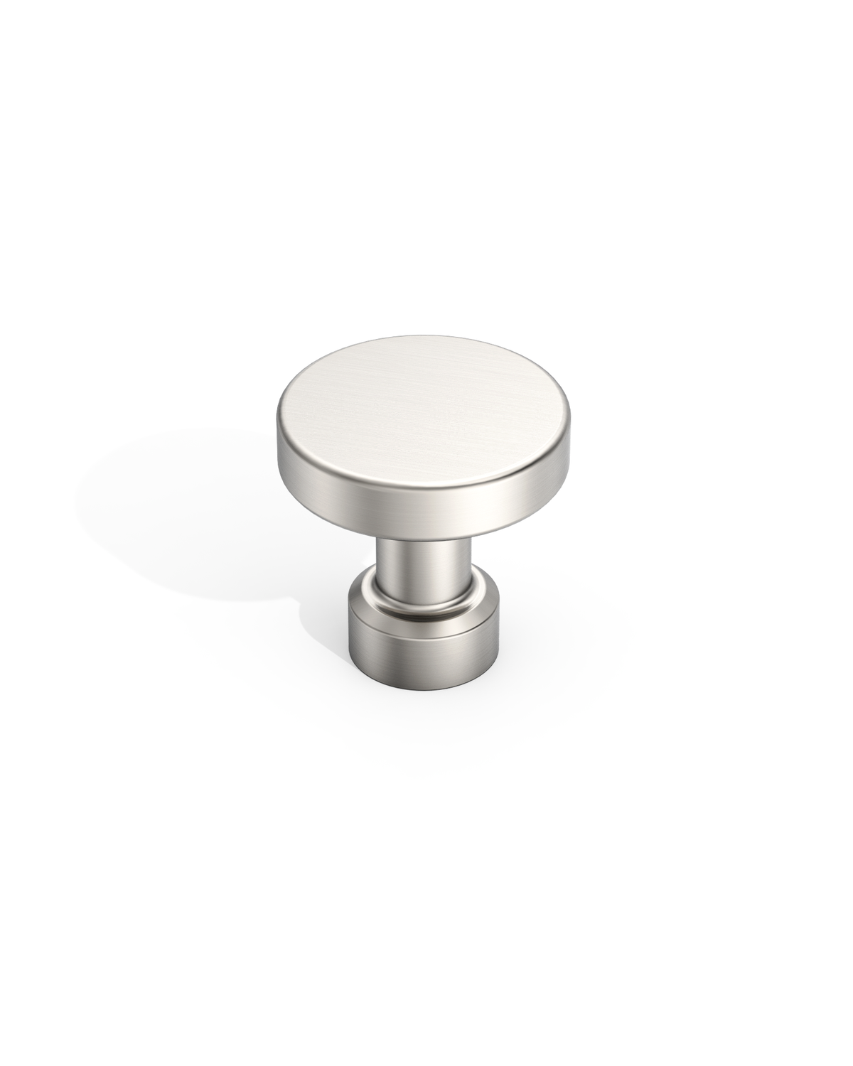 DESIGN1456 Solid Metal Modern Circular Knob for Kitchen & Bath | 1-1/6" , Brushed Brass