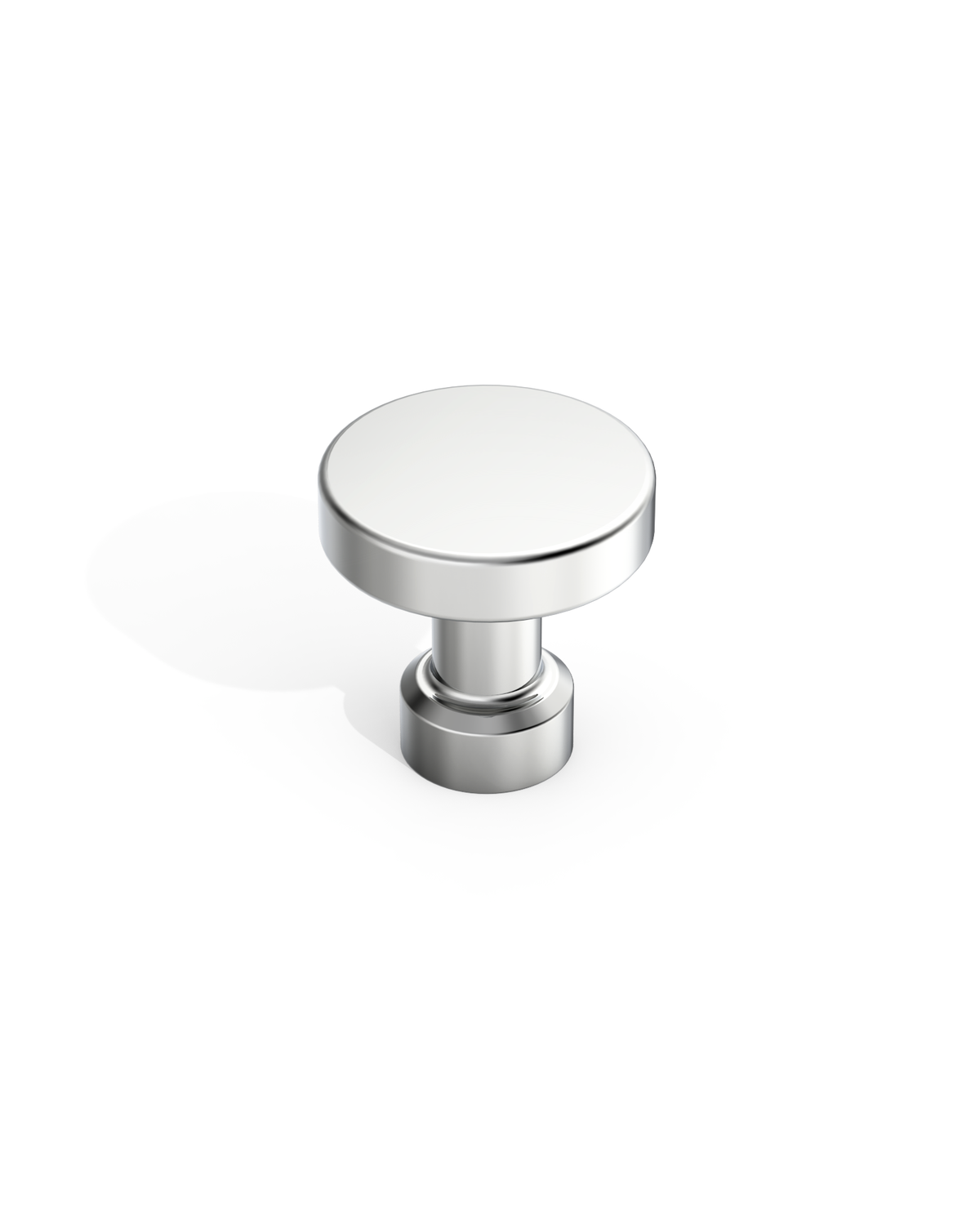 DESIGN1456 Solid Metal Modern Circular Knob for Kitchen & Bath | 1-1/6" , Brushed Brass