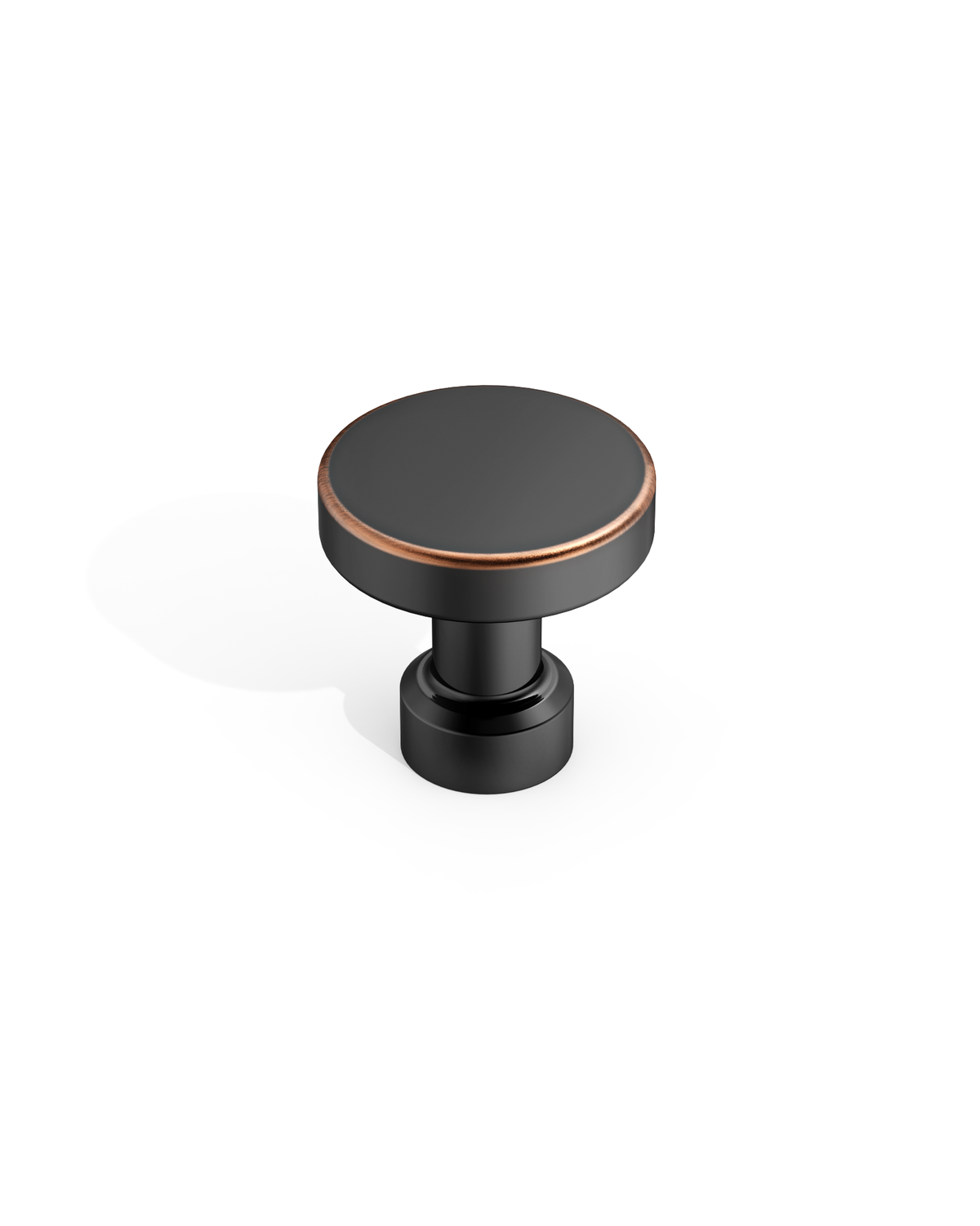 DESIGN1456 Solid Metal Modern Circular Knob for Kitchen & Bath | 1-1/6" , Brushed Brass