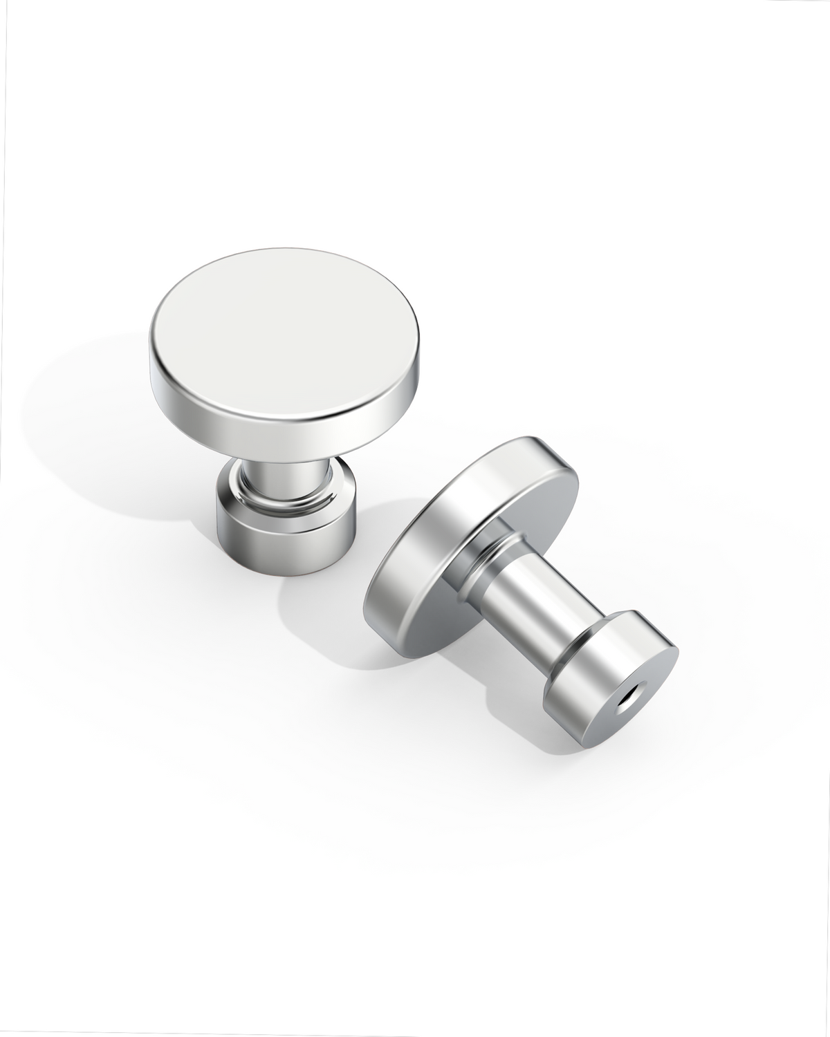 DESIGN1456 Solid Metal Modern Circular Knob for Kitchen & Bath | 1-1/6" , Brushed Brass