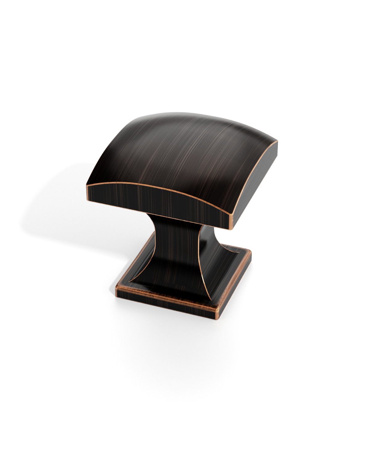 DESIGN1477 Brushed Satin Nickel Curved Top Cabinet Knobs - Heavy-Duty Dresser & Drawer Hardware