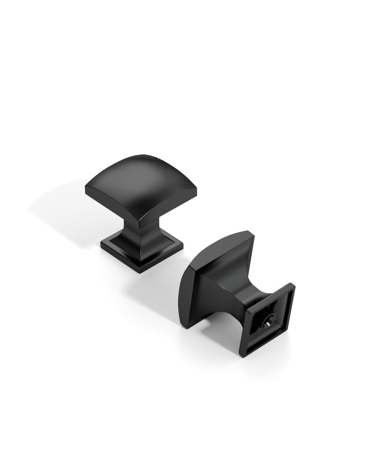 DESIGN1477 Brushed Satin Nickel Curved Top Cabinet Knobs - Heavy-Duty Dresser & Drawer Hardware