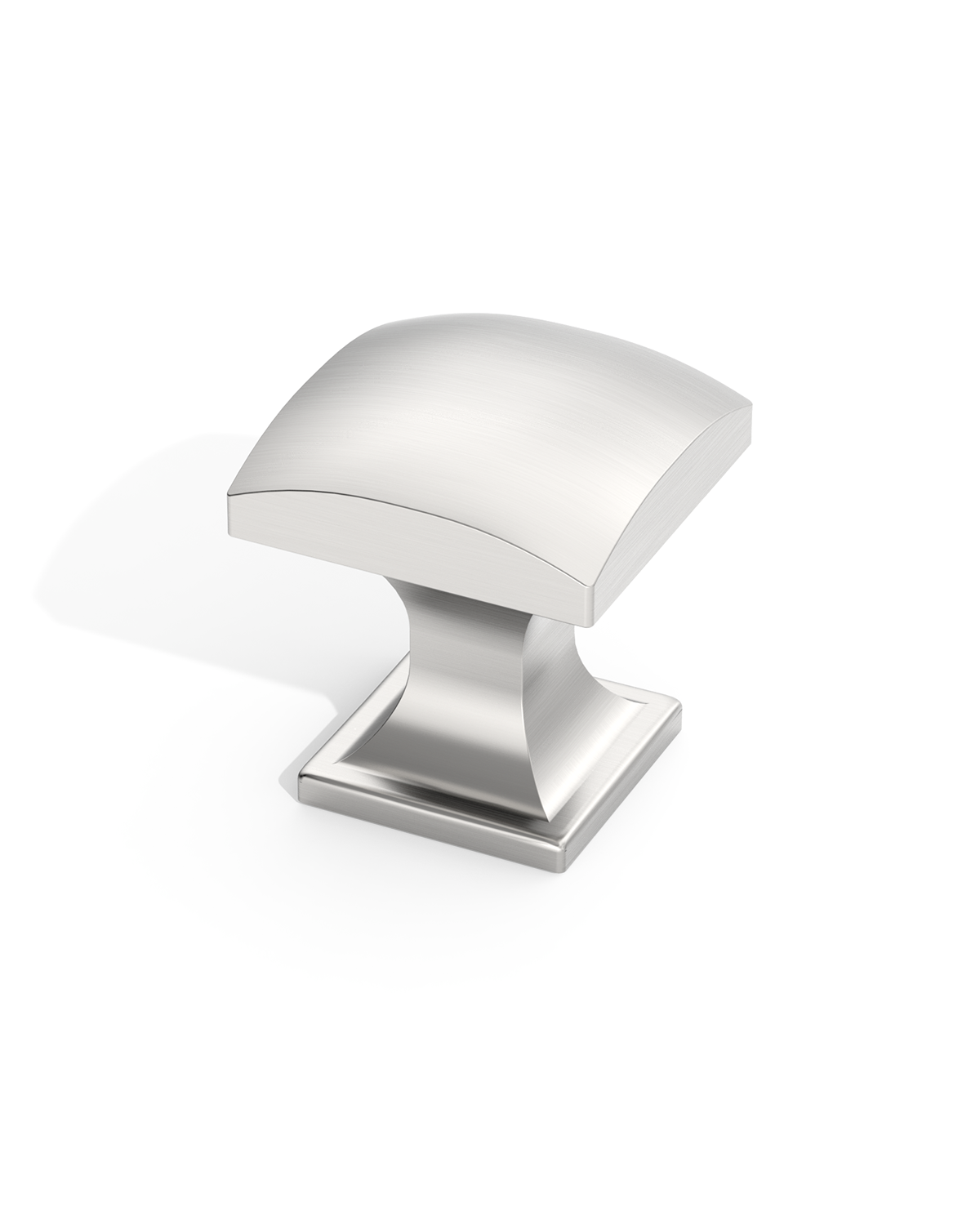 DESIGN1477 Brushed Satin Nickel Curved Top Cabinet Knobs - Heavy-Duty Dresser & Drawer Hardware