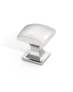 DESIGN1477 Brushed Satin Nickel Curved Top Cabinet Knobs - Heavy-Duty Dresser & Drawer Hardware