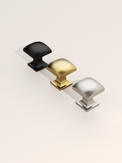DESIGN1477 Brushed Satin Nickel Curved Top Cabinet Knobs - Heavy-Duty Dresser & Drawer Hardware