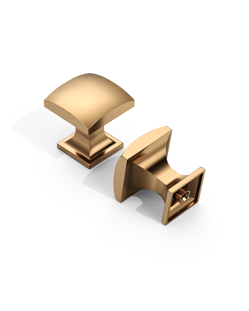DESIGN1477 Brushed Satin Nickel Curved Top Cabinet Knobs - Heavy-Duty Dresser & Drawer Hardware