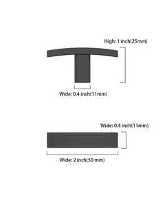 DESIGN1896 Transitional Streamlined T-Bar Cabinet Knobs