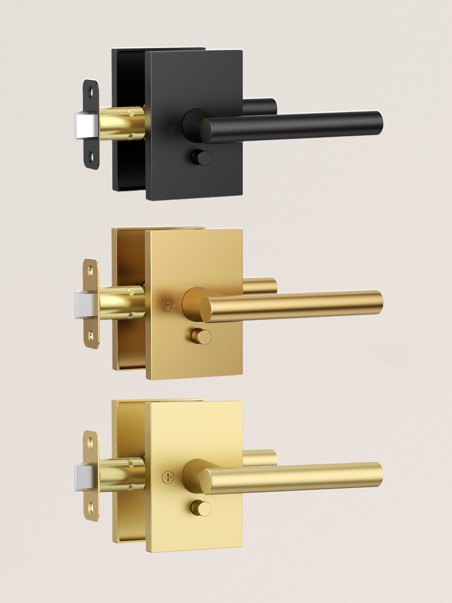 ZR08-097Z Matte Black Door Levers, Heavy-Duty Feel & Modern Minimalist | Privacy, Passage, Dummy