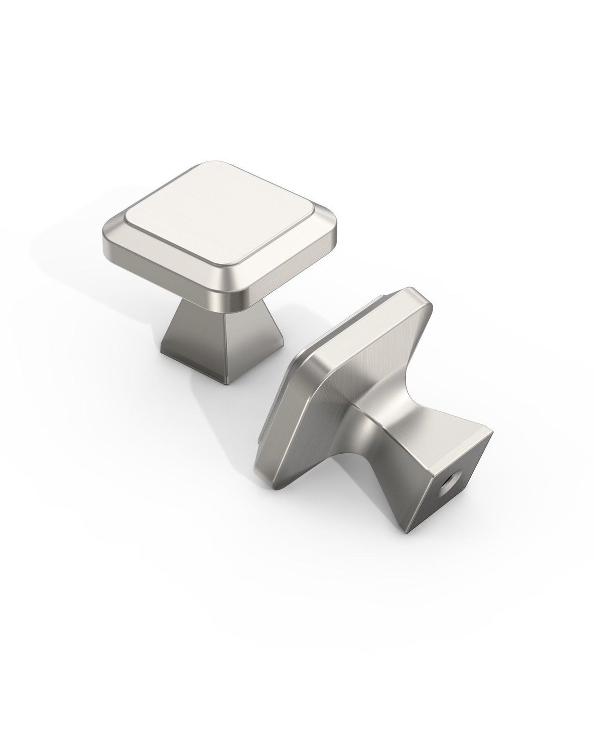 DESIGN1005 Sleek Modern Matte Black Cabinet Knobs | Beveled Edge Square Drawer Pulls