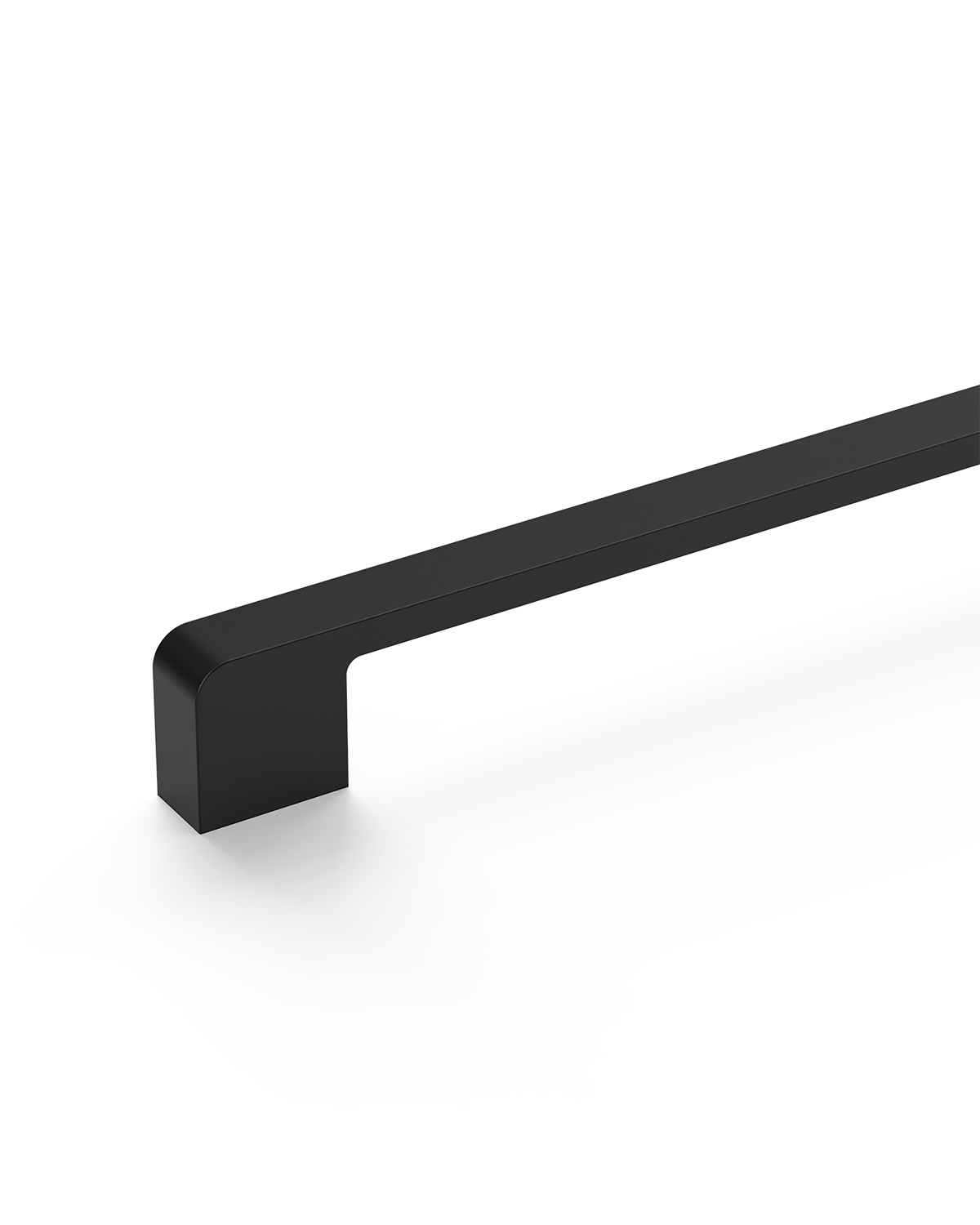 DESIGN2328 Solid Metal Minimalist Pulls | Flat Panel & Modern Shaker Cabinets (5", Matte Black)