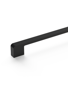 DESIGN2328 Solid Metal Minimalist Pulls | Flat Panel & Modern Shaker Cabinets (5", Matte Black)